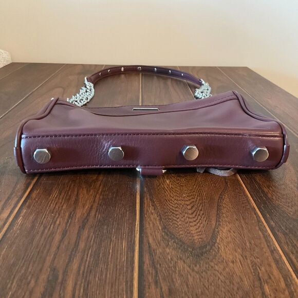 Rebecca Minkoff - Burgundy - Leather MAC Crossbody/Shoulder Bag - Picture 7 of 11